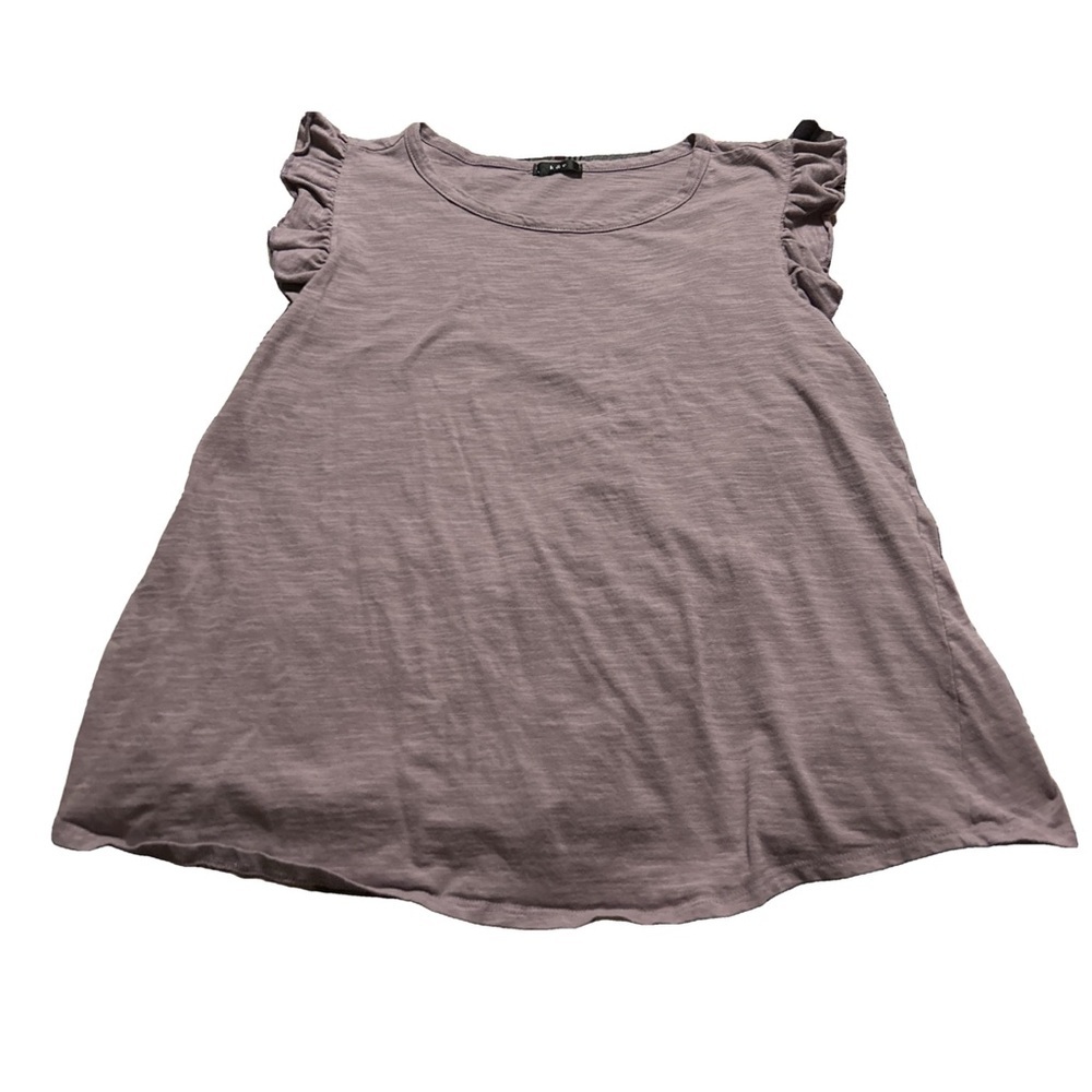 Ruffled Purple K & C  Sleeveless Purple Top